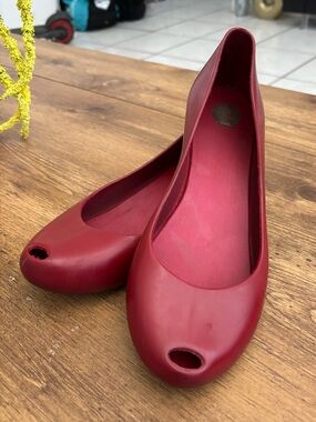 Melissa peep toe bow flats